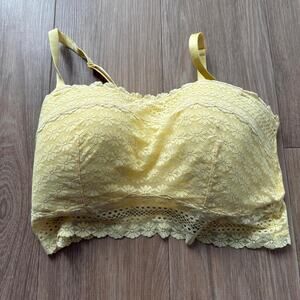 Victoria secret yellow lace bralette